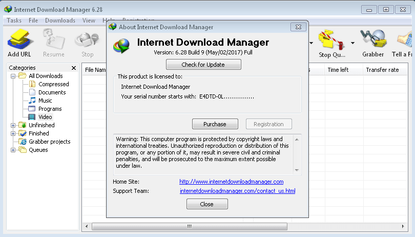 Serial key of idm free download